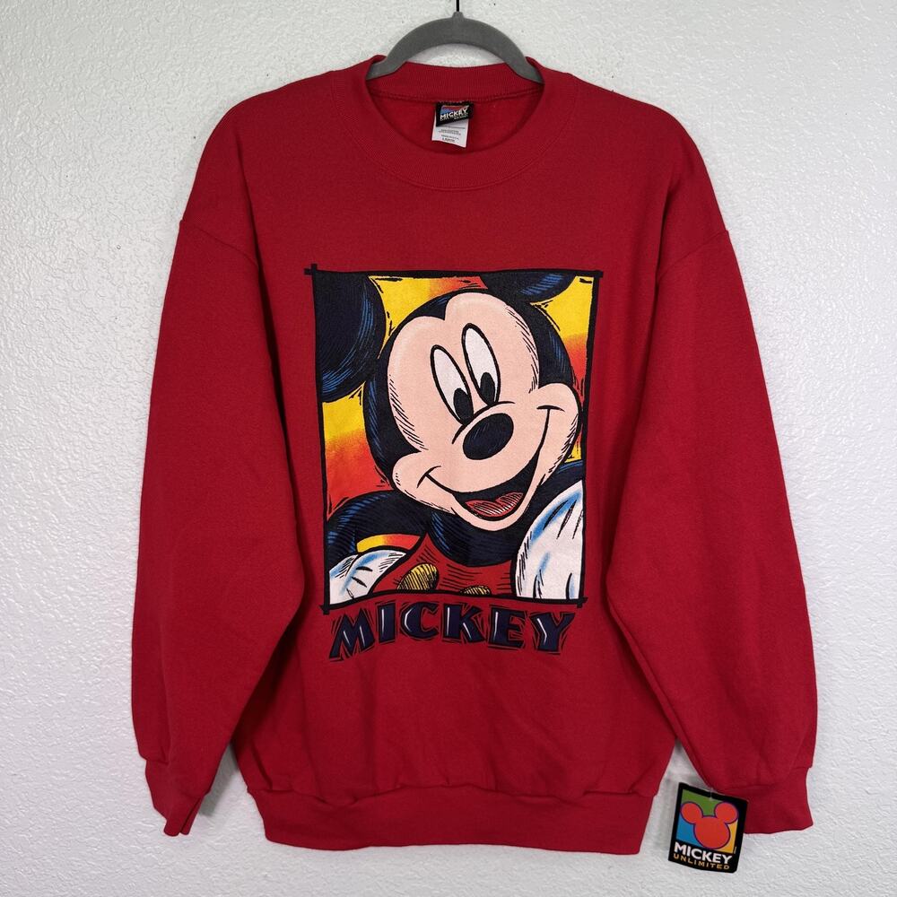 Vintage Mickey Unlimited Sweatshirt Adult Large Mickey Mouse Graphic 90s NEW